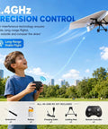 Child using Electric Remote Control Paper Airplane Kit With Gyro Stabilizer And Dual Propellers For Real Outdoor Fun, 2026 Edition