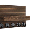 Wall Mounted Key And Mail Organizer With Shelf And Large Hooks For Keys Bags Coats And Leashes Keeps Your Essentials In One Spot