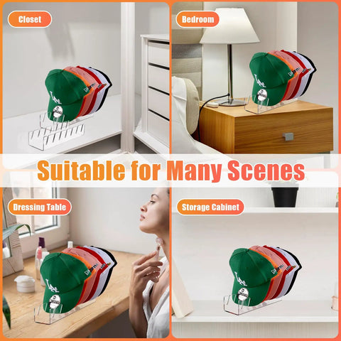 Keep Your Cap Game Fresh With This Zero Hassle Acrylic Hat Organizer For Baseball Caps And Dad Hats Clever Stack Design Protects Brim Structure Keeps Closet Looking Sharp Display Stand Two Pack