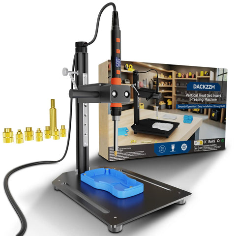 Vertical Heat Set Insert Tool With 90W Soldering Iron For 3D Printed Parts Brass Threaded Inserts M2 Through M8