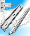 Five Pairs Stainless Steel Drawer Slides Full Extension 18 Inch Side Mount Ball Bearing Rails Tough As Nails Built To Last 100 Lbs Capacity For Kitchen Cabinets Dressers And Drawers
