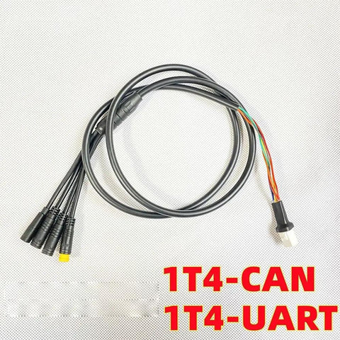 Top Grade E Bike Motor Cable For Bafang Mid Drive M400 G330 G510 M620 UART System, 1T4 CAN and UART harness