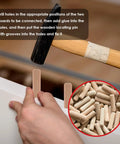Fluted Wooden Dowel Pin Kit 255Pcs With Eight Sizes One Quarter Inch Five Sixteenth Inch Three Eighth Inch Handy For Crafts Furniture Doors DIYers Durable Straight Grooved Wood Dowels Perfect For Cabinet Making And Furniture Repair. Wooden dowels for furniture joint repair