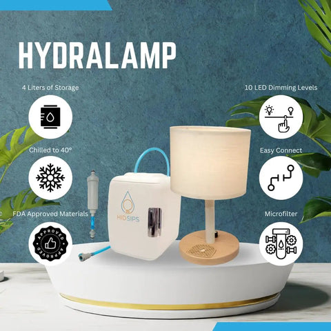 All In One Hydration Lamp With Built In 4L Mini Fridge And 3L Water Reservoir For Bedside Desk LED Lamp With Cold Water Dispenser