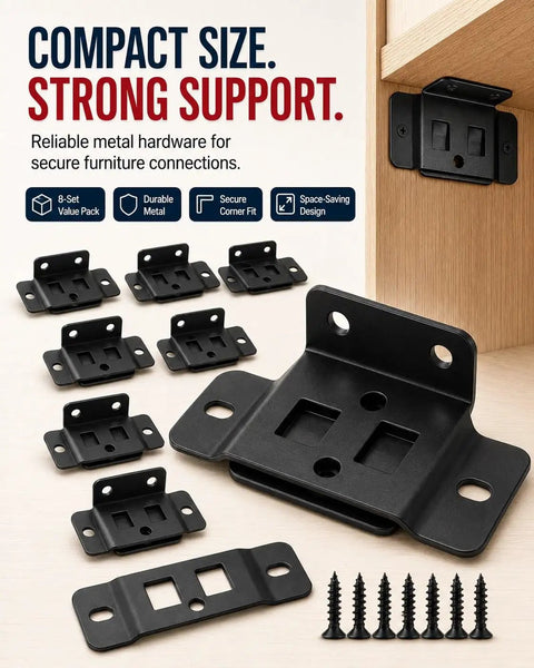 Beefy Stainless Steel Corner Brackets For Furniture L Shape Joint Braces With Screws Heavy Duty Cabinet And Table Reinforcement