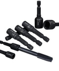 8 Piece M4 To M16 Screw Tap Socket Set With One Quarter Inch Hex Shank Quick Change Machine Tap Holder For Impact Driver Includes Thread Taps Adapters Pro Grade Built For Heavy Duty Projects.