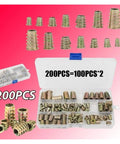 Heavy Duty Zinc Alloy Screw In Furniture Nuts M4 M6 M8 M10 in organized storage case with 200 pieces for quick repairs.