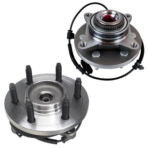 2 Pack Front Wheel Bearing And Hub Assembly For 2011 To 2014 Ford F 150 4WD 6 Lug With ABS Compatible With Expedition And Lincoln Navigator