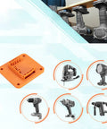 18V Li-Ion Drill Mount Holder Rugged Heavy Duty ABS Wall Dock Hanger Fits Garage, Workshop, and Work Truck