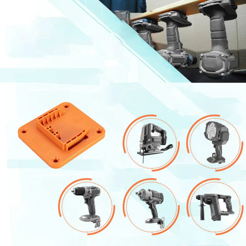 18V Li-Ion Drill Mount Holder Rugged Heavy Duty ABS Wall Dock Hanger Fits Garage, Workshop, and Work Truck
