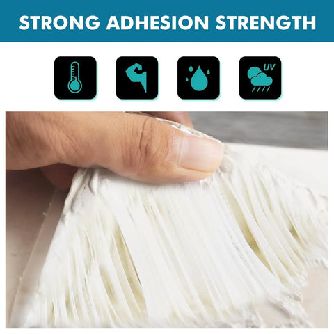 Close-up of Outdoor Waterproof TPO Butyl Sheet Roll for RV and Marine Roof Repair being stretched, showing adhesion strength.