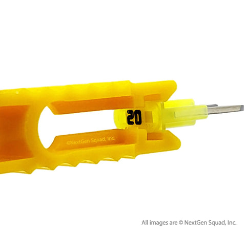 BioFuse 16 AWG Micro2 ATR Fuse Tap Kit With 30 Pc Automotive Car Fuses And Holders Includes Fifteen 5A Add Circuit Blade Fuses Plus Puller showing yellow puller tool with 20A fuse holder.