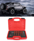 Awesome 64 Pc Oil Pan Thread Repair Kit For M13 M15 M17 M20 Sump Gearbox Drain Plugs With Taps Copper Washers Hardened Steel Durability Fix Stripped Threads Easy Install Fast Action red case with taps, plugs, and washers