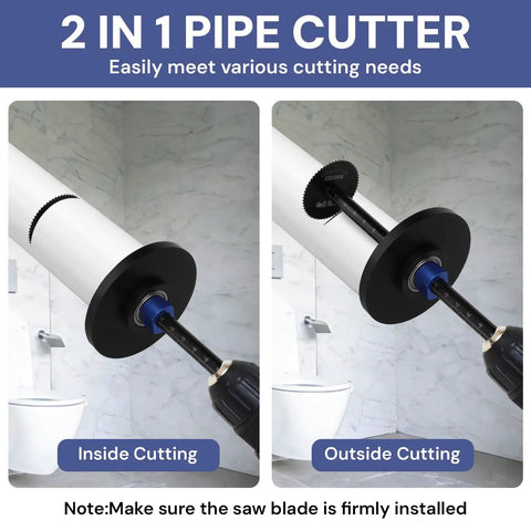 PVC Pipe Internal Cutter Set With 360 Degree Rotating Cutting Tool used for inside and outside pipe cutting.