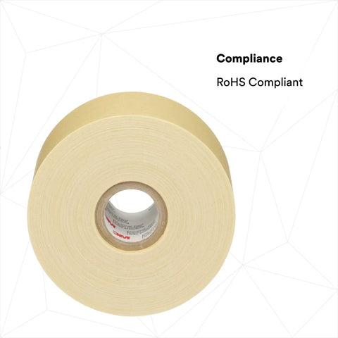 Heavy Duty Varnished Cambric Tape 2520 For Electrical Insulation 2 Inch Wide By 36 Yards Yellow 1 Roll shown overhead view