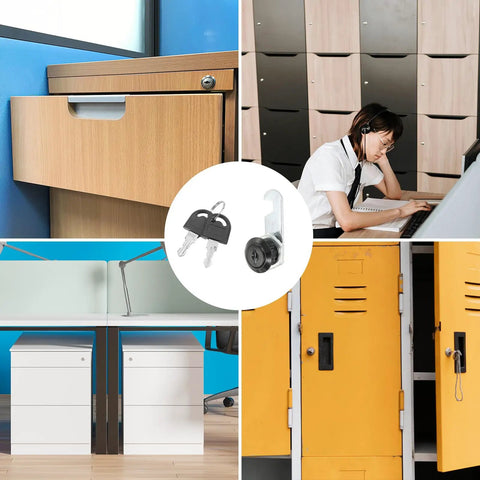 Tough As Nails Cam Lock Set With Keys For Cabinets Drawers Toolbox And Mailbox Top Shelf Zinc Alloy Security Hardware featured in office.