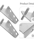 Refrigerator Door Hinge Set 2 Pack Metal With Noise Reducing Caps, detailed view of metal hinges with 1.38 inch spacing.