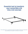 Crib Conversion Kit For 4 In 1 And 5 In 1 Convertible Cribs And Mini Cribs Converts To Twin And Full Beds Box Spring Required frame.