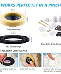 Toilet Flange With Wax Ring Replacement Kit For 3 Inch Or 4 Inch Pipes With Bolts PVC Flange Repair Kit in detail