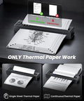 No Brainer Wireless Thermal Printer That Spits Crisp Eight By Eleven Docs Straight From Your Phone Without Inky Mess Sweet For Road Warriors And Campus Crews Needing Fast Prints On The Fly with thermal paper.