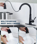 Heavy Duty Pull Down Kitchen Faucet Head Replacement delivering crisp stream and powerful spray nozzle in kitchen setup.