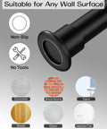 Heavy Duty Tension Curtain Rod For Windows 42 To 123 Inches, Spring Loaded No Drill Install, shown with anti-slip ends