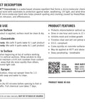Straight Fire Block Sealer 1 Gallon Clear Penetrating Silane Siloxane Formula Covers Up To 1500 Sq Ft application instructions on paper.