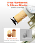 Close-up of brass filter element for All-In-One Air Compressor Filter Regulator With Four-Stage Filtration And Desiccant Dryer
