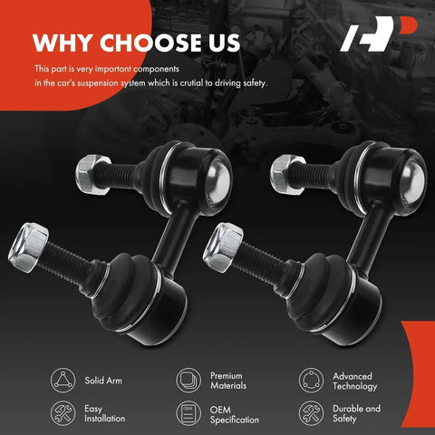 Two Pack Front Sway Bar End Links For Nissan Frontier 2005-2019, Pathfinder 2005-2012, Xterra 2005-2015, Suzuki Equator 2009-2012
