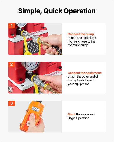 Electric Hydraulic Pump Power Pack 750W 10000 PSI 120V Workhorse Grade Single Acting Hydraulic Power Unit setup instructions