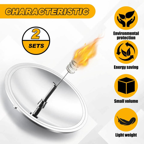 Two Pack Solar Fire Starter Lighters For Camping And Survival Gear That Fire Up Quick With Windproof Waterproof Solar Spark Igniters