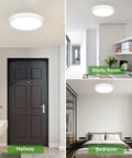 Dimmable 48W LED Ceiling Light With Remote Control, 20 Inch Round Flush Mount in hallway, study room, bedroom scenes