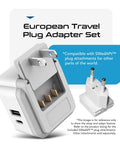 Must Have European Travel Adapter Set With 20W PD And QC For Fast Power Up No Fuss Safe Dual USB And USB C 2 US Sockets Compact Travel Ready