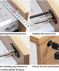 Installation guide for Top Shelf Heavy Duty Black Metal Locks For Desk And Cabinet Keyed Alike Set with steel keys.