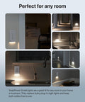 Two Pack GuideLight LED Night Light Wall Plate for Decor Outlets Only With Auto On Off Sensor installed in various room settings