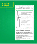 Diagram of Fast Acting Saline Enema For Adults Laxative Relief In Minutes features like latex-free nozzle and safety valve.