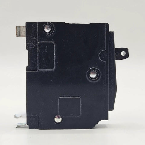 Side view of a QO120 20 Amp Circuit Breaker Pack Ten Units 1 Pole 120 Volt UL Listed 10kA AIR Plug In Standard Type