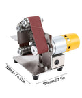 Fafeicy 3 In 1 Mini Belt Sander With Adjustable Speed Electric Bench Grinder For Metal Wood And Jewelry Polishing Station, compact design.