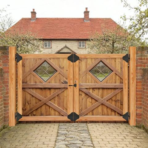 Anti Sag Gate Frame Kit With Latch And 90 Degree Hinges for Easy Install Upside Down Friendly Gate Hardware Fence Gate Corner Brace Set Keeps Gates Square And Strong for Single or Double Gates