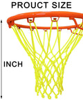 Glow Nightlight Basketball Net For Outdoor Courts Sun Powered Luminous Nylon Net Fits Standard 21 Inches Rims With 12 Loops