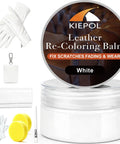 White Leather Repair Kit And Recoloring Balm Dye For Scratches, Fading, And Wear - Easy To Use Leather Dye For Couches