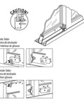 Illustration showing installation of 1 Inch Twist In Sliding Patio Door Lock With Zamac Cast Housing And Aluminum Bolt White Finish Replacement Lock.