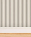 Straight Up Rustic Farmhouse Vinyl Wallpaper With Kickass Leather Texture Heavy Duty Type II Wallcovering, striped design.