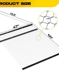 Diagram showing dimensions of Beefy 4x5 Foot Drag Harrow For ATV And UTV With Rust Resistant Chain Field Leveler, 4x5 ft product size details.