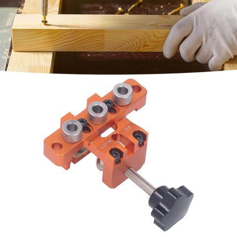 Three In One Doweling Jig Drill Kit With Pro Grade Aluminum Alloy Construction on woodworking project