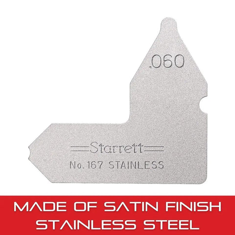Radius Gauge For Convex And Concave Radii Stainless Steel 0.060 Inch Radius Gauge With Inch Reading For Carpenters And Construction Pros