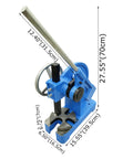 Rock Solid Two Ton Manual Arbor Press Built Tough With Cast Iron Body And Smooth Ratcheting Lever For Bench Mountable Stamping And Heavy Duty Metal Working Jobs with measurements