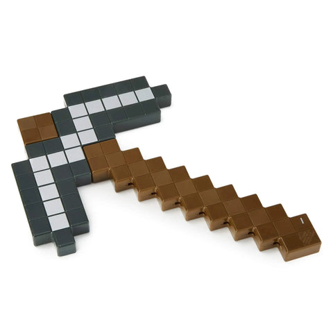 Life Size Minecraft Iron Pickaxe Prop for Collectors and Players, Realistic Plastic Tool for Roleplay, Mining Themed Toy