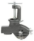 Compact Bench Vise Clamp With 360 Degree Rotation For Jewelry Making And Woodworking, Tool Free Table Edge Mount Fits Up To 2.4 Inch Thick Surfaces, Dope Heavy Duty Cast Iron Hobby Bench Vice For Crafts And Metalworking, front view
