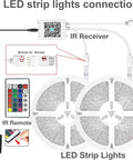 DAYBETTER LED strip lights kit with two 65ft reels, RGB remote, IR receiver and 24V adapter